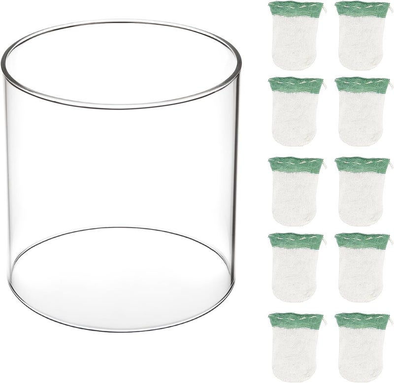 LVACODV 10 Pcs Propane Lantern Mantles with Glass Globe Replacement – Compatible with Coleman Fueled Lanterns – Fits Models 290, 220, 228, 235, 252, 206, 290A, 295, 2600-A50, 2600-A50C, 2600-A57, 3000000946 - Image 1